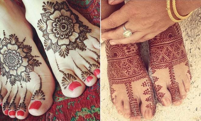 Delicate Mehndi Designs for Feet